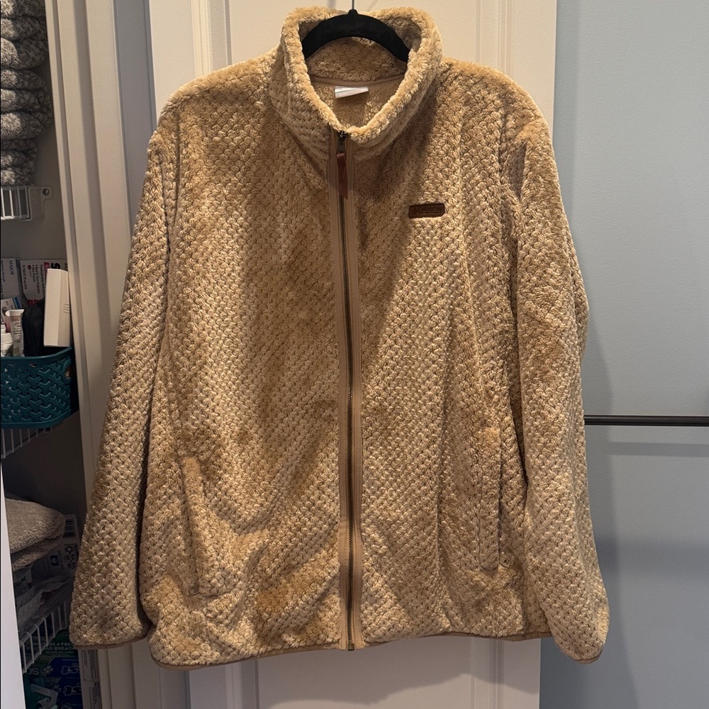 Columbia Cozy Textured Zip-Up Jacket Size 2X